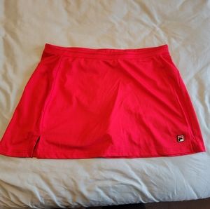XL Fila tennis skort red